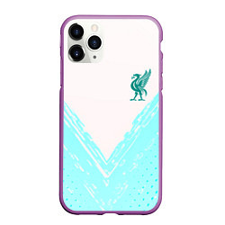 Чехол iPhone 11 Pro матовый Liverpool logo texture fc, цвет: 3D-фиолетовый
