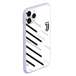 Чехол iPhone 11 Pro матовый Juventus sport geometry, цвет: 3D-светло-сиреневый — фото 2