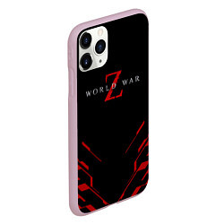 Чехол iPhone 11 Pro матовый World war z текстура геометрия, цвет: 3D-розовый — фото 2