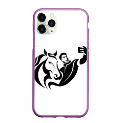 Чехол iPhone 11 Pro матовый Селфихорс, цвет: 3D-фиолетовый