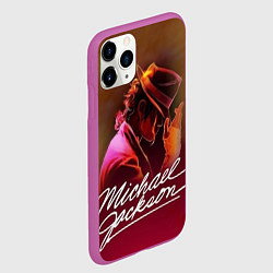Чехол iPhone 11 Pro матовый Michael Jackson нарисованный кистью, цвет: 3D-фиолетовый — фото 2
