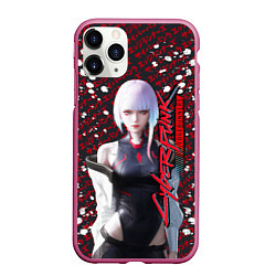 Чехол iPhone 11 Pro матовый Lucyna Kushinada - Cyberpunk: Edgerunners, цвет: 3D-малиновый