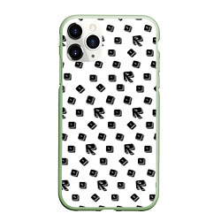 Чехол iPhone 11 Pro матовый Roblox pattern, цвет: 3D-салатовый