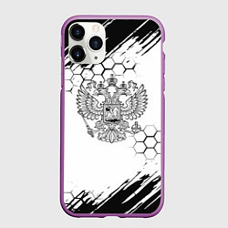 Чехол iPhone 11 Pro матовый Россия будущего герб, цвет: 3D-фиолетовый
