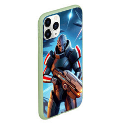Чехол iPhone 11 Pro матовый Mass Effect - ai art, цвет: 3D-салатовый — фото 2