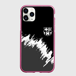 Чехол iPhone 11 Pro матовый Barcelona краски текстура фк, цвет: 3D-малиновый