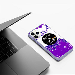 Чехол iPhone 11 Pro матовый Pink floyd violet splash, цвет: 3D-светло-сиреневый — фото 2