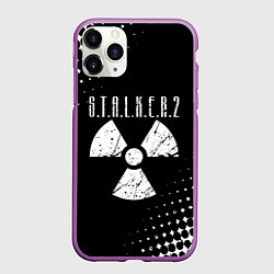 Чехол iPhone 11 Pro матовый Stalker: Shadow of Chernobyl радиоактивность, цвет: 3D-фиолетовый