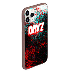 Чехол iPhone 11 Pro матовый Dayz глитч брызги красок, цвет: 3D-коричневый — фото 2