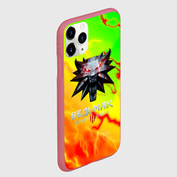 Чехол iPhone 11 Pro матовый Ведьмак шторм стиль охотник, цвет: 3D-малиновый — фото 2