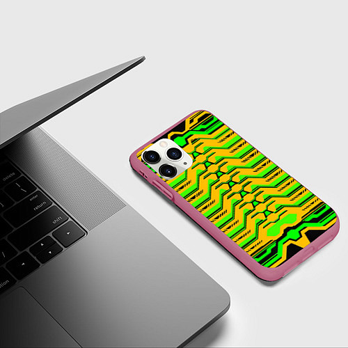 Чехол iPhone 11 Pro матовый Броня сайрекса мк v2 / 3D-Малиновый – фото 3