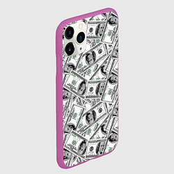 Чехол iPhone 11 Pro матовый Доллары - денежные знаки, цвет: 3D-фиолетовый — фото 2
