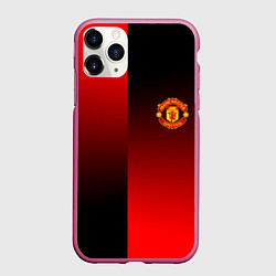 Чехол iPhone 11 Pro матовый Манчестер Юнайтед градиент спорт