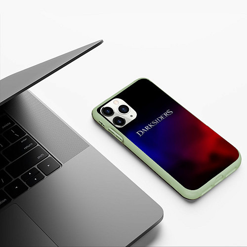 Чехол iPhone 11 Pro матовый Darksiders gradient / 3D-Салатовый – фото 3