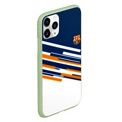 Чехол iPhone 11 Pro матовый Реал мадрид текстура футбол спорт, цвет: 3D-салатовый — фото 2