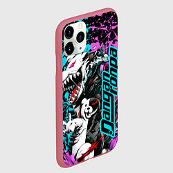 Чехол iPhone 11 Pro матовый Monokuma - fan art, цвет: 3D-малиновый — фото 2