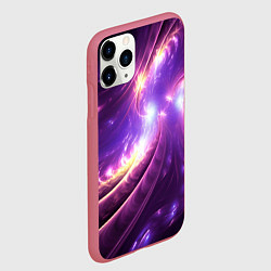 Чехол iPhone 11 Pro матовый Фиолетовый фрактал, цвет: 3D-малиновый — фото 2