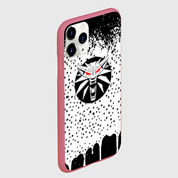 Чехол iPhone 11 Pro матовый Ведьмак лого средневековье, цвет: 3D-малиновый — фото 2
