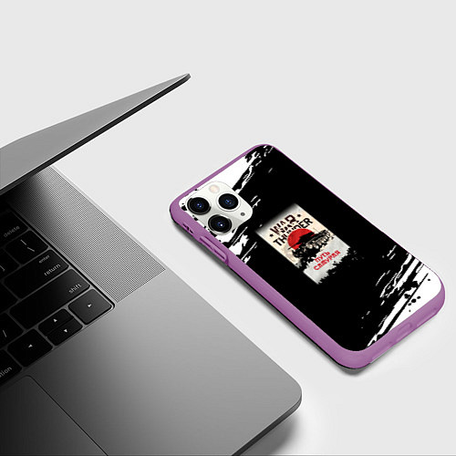 Чехол iPhone 11 Pro матовый Warthunder краски / 3D-Фиолетовый – фото 3