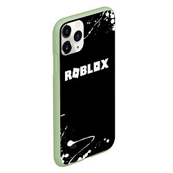 Чехол iPhone 11 Pro матовый Roblox текстура краски белые, цвет: 3D-салатовый — фото 2
