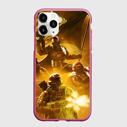 Чехол iPhone 11 Pro матовый Helldivers 2: Hell Troopers, цвет: 3D-малиновый