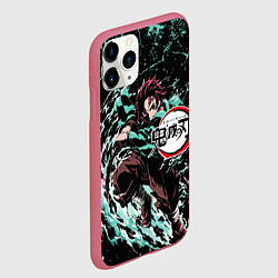 Чехол iPhone 11 Pro матовый Тандзиро Камадо - Клинок, рассекающий демонов, цвет: 3D-малиновый — фото 2