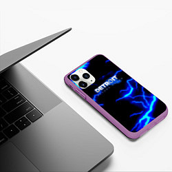 Чехол iPhone 11 Pro матовый Detroit become human storm, цвет: 3D-фиолетовый — фото 2