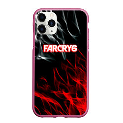 Чехол iPhone 11 Pro матовый Farcry flame, цвет: 3D-малиновый