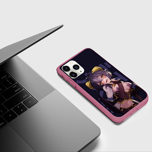 Чехол iPhone 11 Pro матовый Становясь волшебницей - Утена / 3D-Малиновый – фото 3