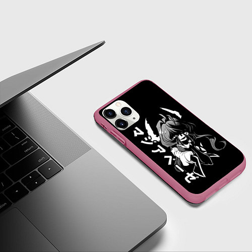 Чехол iPhone 11 Pro матовый Утена-чан - Становясь волшебницей / 3D-Малиновый – фото 3