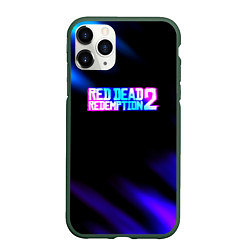 Чехол iPhone 11 Pro матовый Red dead redemption неоновые краски, цвет: 3D-темно-зеленый