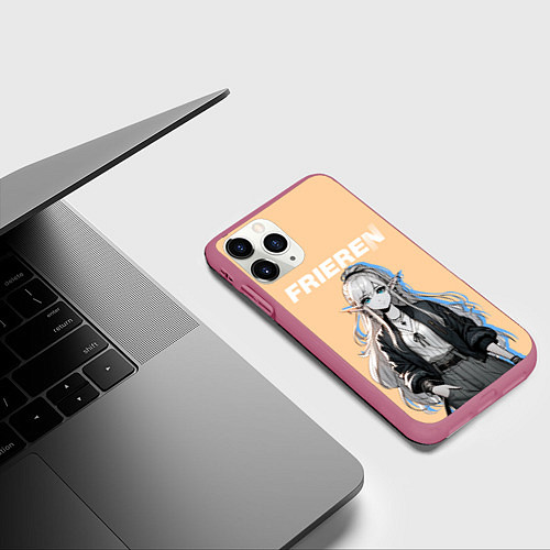 Чехол iPhone 11 Pro матовый Провожающая в последний путь Фрирен - Фрирен / 3D-Малиновый – фото 3