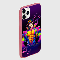 Чехол iPhone 11 Pro матовый Джо Джо - персонаж, цвет: 3D-малиновый — фото 2