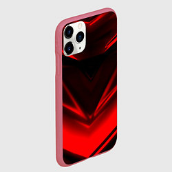Чехол iPhone 11 Pro матовый Geometry stripes line, цвет: 3D-малиновый — фото 2