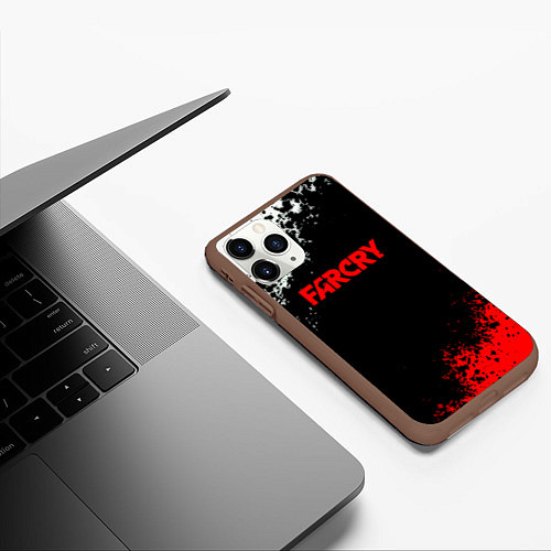 Чехол iPhone 11 Pro матовый Farcry текстура краски / 3D-Коричневый – фото 3