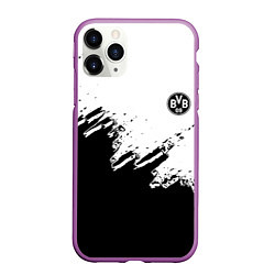 Чехол iPhone 11 Pro матовый Borussia sport краски, цвет: 3D-фиолетовый