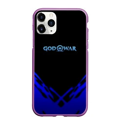 Чехол iPhone 11 Pro матовый God of War geometry steel, цвет: 3D-фиолетовый