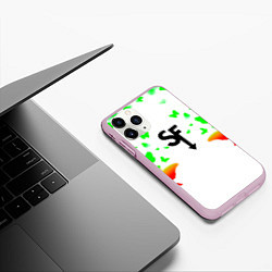 Чехол iPhone 11 Pro матовый Sally face бабочки, цвет: 3D-розовый — фото 2