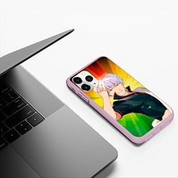 Чехол iPhone 11 Pro матовый Гинтоки Саката из Гинтамы, цвет: 3D-розовый — фото 2