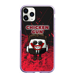 Чехол iPhone 11 Pro матовый Chicken gun clown, цвет: 3D-светло-сиреневый