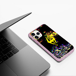 Чехол iPhone 11 Pro матовый The elder scrolls краски глитч, цвет: 3D-розовый — фото 2