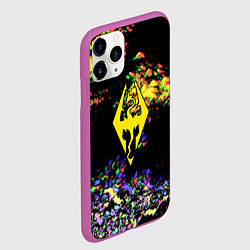 Чехол iPhone 11 Pro матовый The elder scrolls краски глитч, цвет: 3D-фиолетовый — фото 2