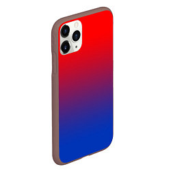 Чехол iPhone 11 Pro матовый Красный и синий градиент, цвет: 3D-коричневый — фото 2