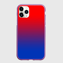 Чехол iPhone 11 Pro матовый Красный и синий градиент, цвет: 3D-фиолетовый