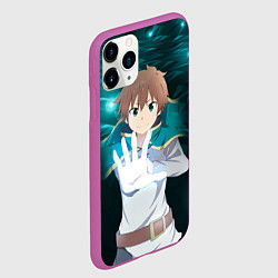 Чехол iPhone 11 Pro матовый Казума Сато из Коносубы, цвет: 3D-фиолетовый — фото 2
