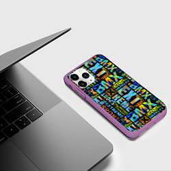 Чехол iPhone 11 Pro матовый Extreme sport BMX, цвет: 3D-фиолетовый — фото 2