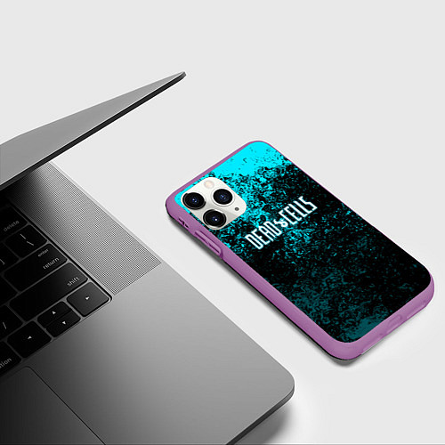 Чехол iPhone 11 Pro матовый Dead Cells брызги красок / 3D-Фиолетовый – фото 3