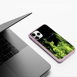 Чехол iPhone 11 Pro матовый Destity огненный стиль, цвет: 3D-розовый — фото 2