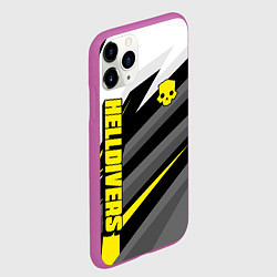 Чехол iPhone 11 Pro матовый Helldivers 2: Uniform Yellow x White, цвет: 3D-фиолетовый — фото 2