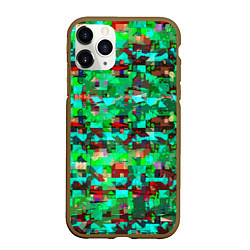 Чехол iPhone 11 Pro матовый Разноцветные осколки стекла, цвет: 3D-коричневый